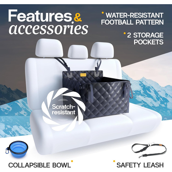 PETPROVED Клітка-кошик для собак у машину - Водонепроникний, середній розмір, 21 кг, 58x58x36 см