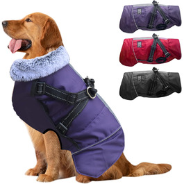 Водонепроникний теплий одяг для собак - зимова куртка з отвором для шлейки, для чихуахуа, французького бульдога, собак маленьких та середніх порід (11, 3)