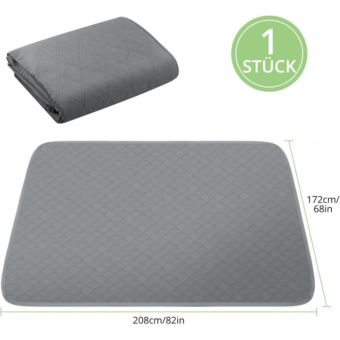 Водонепроникний килимок для собак, килимок для котів з антиковзаючим покриттям, 76x190 см (30'x75'), 172x208 см (68'x82')