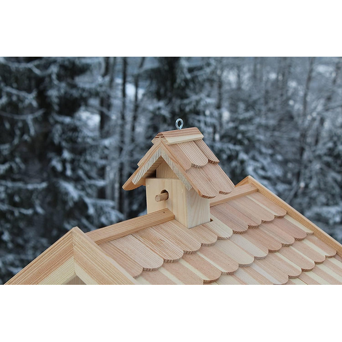 Дерев'яний годівничка для птахів з модрини з дранкою, Vogelhaus Lärchenholz V87