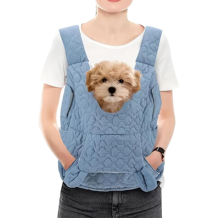 Рюкзак для собак Godpqiui | Дихаючий рюкзак-переноска для маленьких собак та котів, для цуценят, середніх котів, для прогулянок, кемпінгу, походів, їзди на велосипеді (Сапфір)