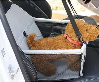 PETCUTE складаний автокрісло-переноска для собак і котів, з безпековим ременем, для подорожей, з покриттям та слідом лапки