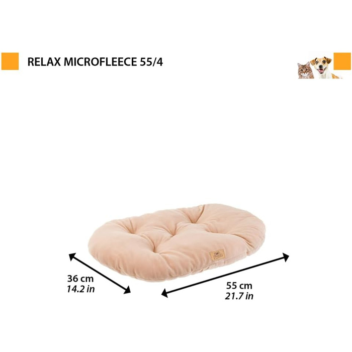 Килимок для собак та котів Ferplast Relax 55, 55 x 36 см, мікрофліс, сірий