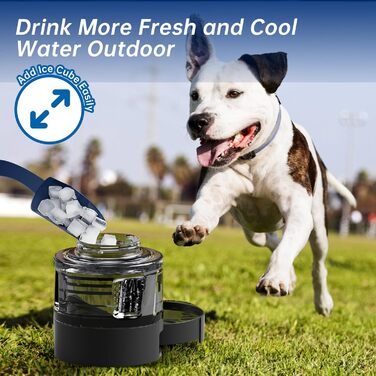 Водяна пляшка для собак, 1,5 л, портативна годівниця-поїльник для прогулянок, кемпінгу, парку для собак, подорожей на авто, туристична посудина, BPA-free, чорна