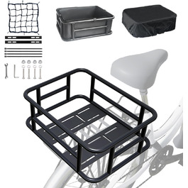 Металевий задній кошик для велосипеда: міцний, великий, для велосипедних турів, покупок, з дощем та сіткою