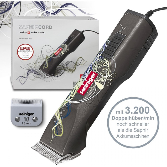 HEINIGER Saphir Cord професійна машинка для стрижки собак з кабелем