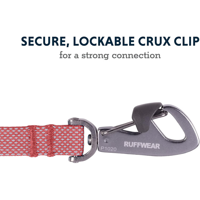 Повідок для собак Ruffwear Hi & Light, міцний, з інтегрованою кишенею, безпечний Crux-Clip, компактний, рожевий