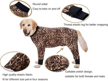 Комбінезон для собак великих порід, захист суглобів, від шерсті, слини, ран, піжамний комбінезон (XXXL, 6XL), темно-синій