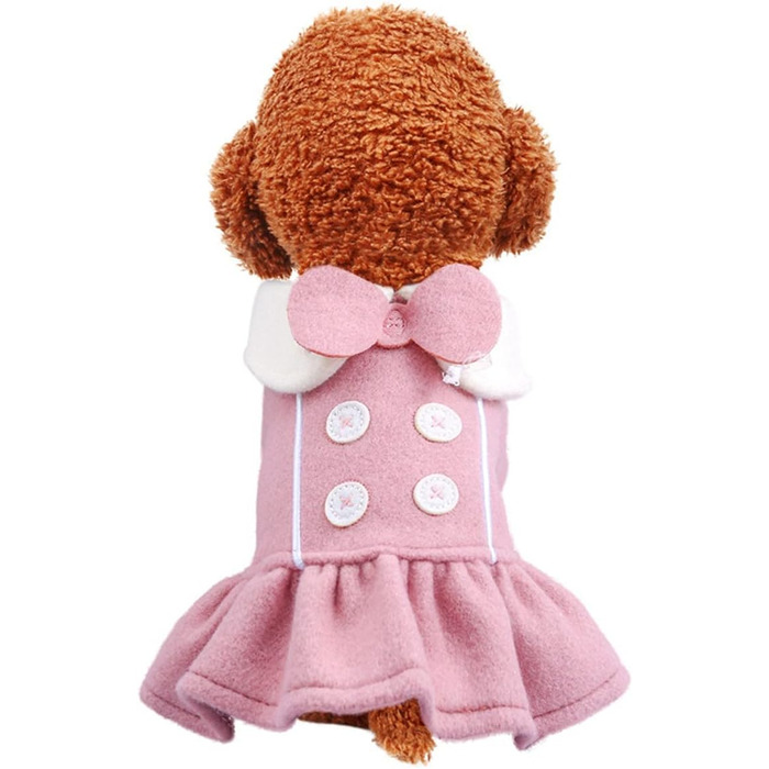 Сукня-тьюль для собак та котів, тепла зимова сукня-принцеса, рожева XS