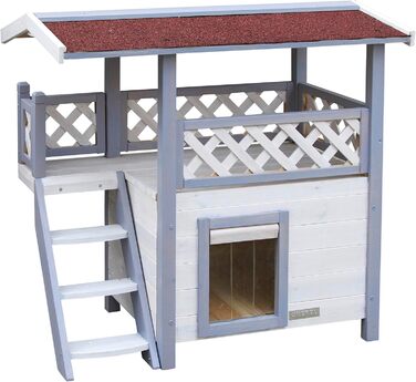 Будиночок для котів Kerbl Ontario 77x50x73 см, дерев'яний, вуличний