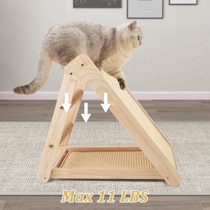 Котяче дряпальний борд Sibosen, 53x49x45 см, 3-в-1, з високоякісного сизалю, без встановлення