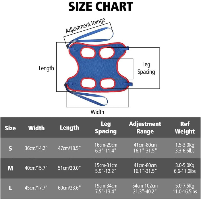 Гамак для грумінгу собак та котів DONGKER, блакитний, з 2 карабінами для маленьких тварин
