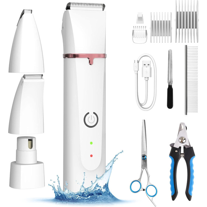 Машинка для стрижки собак Leise, 4 в 1: стрижка тіла, обличчя, вух, подушечок лап. Ідеальна для собак та котів.