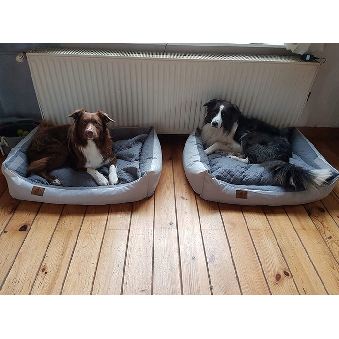 Плюшевий диван для собак Odol, сірий, 120 см x 80 см