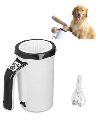 Автоматичний мийка лап для собак, портативне аксесуар для чищення, розділена, ручна, перезаряджувана, потужна мийка лап для собак середніх та великих порід