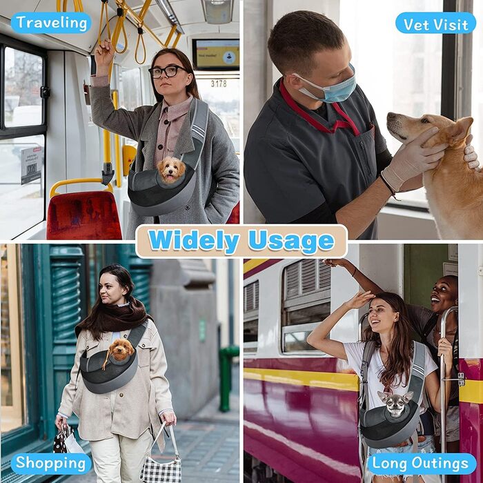 Сумка-переноска для собак і котів, дорожня, з відділенням, регульована, зручна, для маленьких тварин