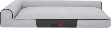 Лежанка для собак та котів, велика (XL) 100 x 66 см, колір сірий