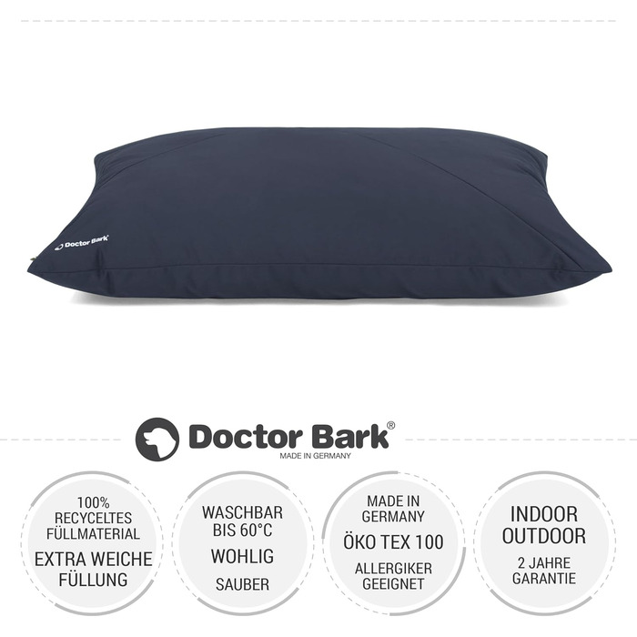 Лежанка для собак великих порід Doctor Bark GreenLabel, велика, зелена, м'яка, зручна, легко миється