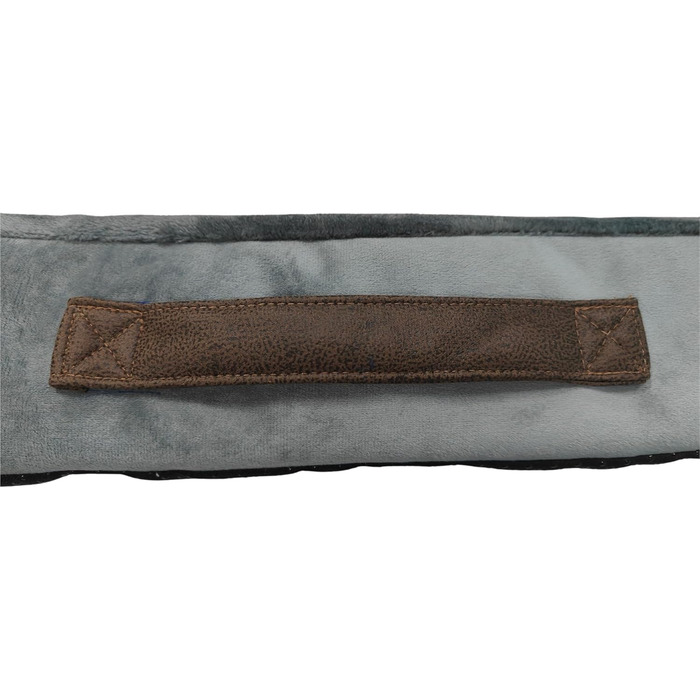 Ортопедичне ліжко для собак великих порід, вологостійке, з Memory Foam, знімний чохол, антиковзаюча підставка (XL, сірий) 89 x 64 x 17 см