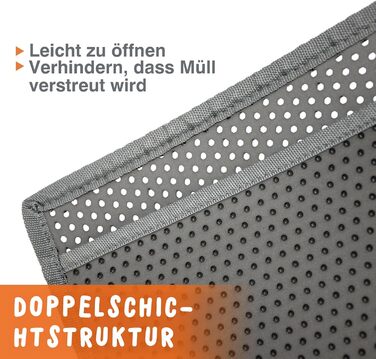 Килимок для котячого туалету Pieviev Katzenklo Matte з дизайном у вигляді стільових сот, вологостійкий, двошаровий (76x61 см)