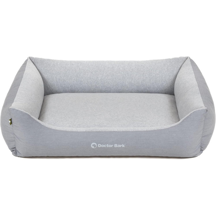 Ліжко для собак середніх порід Doctor Bark GreenLabel - м'яке та зручне, 97x75 см, сірий