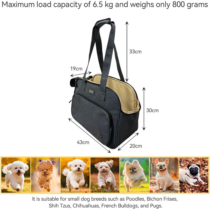 Сумка для собак та котів KZARYVEXIS, світло-блакитна, для подорожей та прогулянок