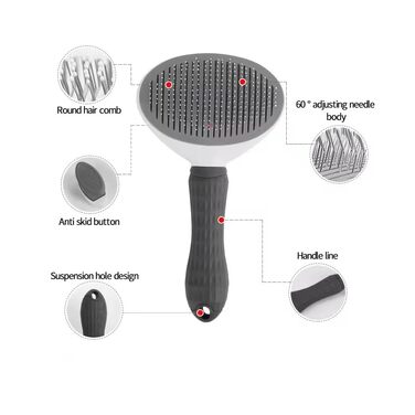 Набір для догляду за шерстю собак та котів 8 в 1: щітка для вичісування, видалення ворсу, гребінець, щітка для купання, знімач ворсу, для короткої та довгої шерсті