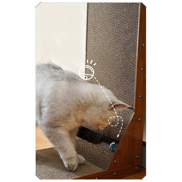 Низька кігтеточка K&M для котів до 60 см