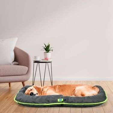 Кіжучка для собак Ferplast Oscar, велика, чорна, 100 x 70 x 12 см, водонепроникний матрац, тканина, що не дряпається, ручне прання