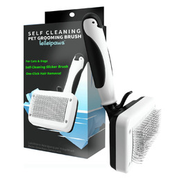 Щітка для собак та котів - самоочисна Slicker, проти випадання шерсті та ковтунів