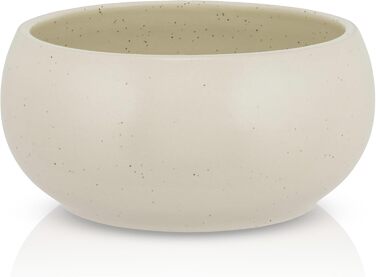 Керамічна годівниця для собак hej.mo | Діаметр 16 см, об'єм 0.9 л | Міцна, миється в посудомийній машині, стійка до подряпин та укусів | Для маленьких та середніх собак (Крем)