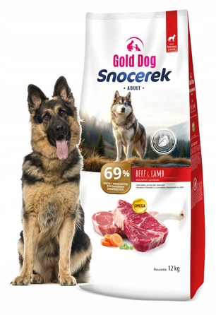 Корм для собак Gold Dog Snocerek 12кг (яловичина та ягня), без птиці