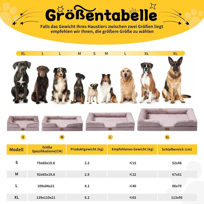 Ортопедичне ліжко для собак маленьких порід 75x60x19,8 см, з високощільним губчатим наповнювачем, для здорових суглобів, знімний водонепроникний чохол, зручне, неслизьке, хакі