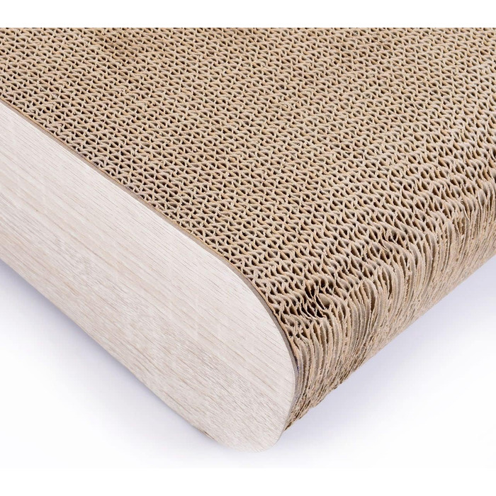 Котячий будиночок з гофрокартону з гофрокартону XXL 86 x 27 x 11,5 см, дизайн під дерево, хвиляста поверхня