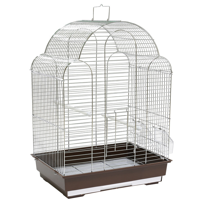 Клітка для птахів Panama Pet, 42x30x57 см, срібляста/бронзова