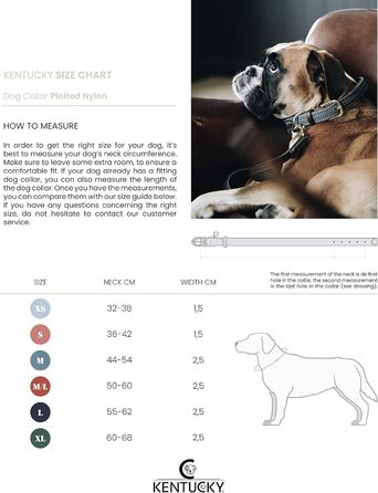 Kentucky Dogwear: Плетений нашийник для собак з нейлону Бордовий, розмір S, 42 см