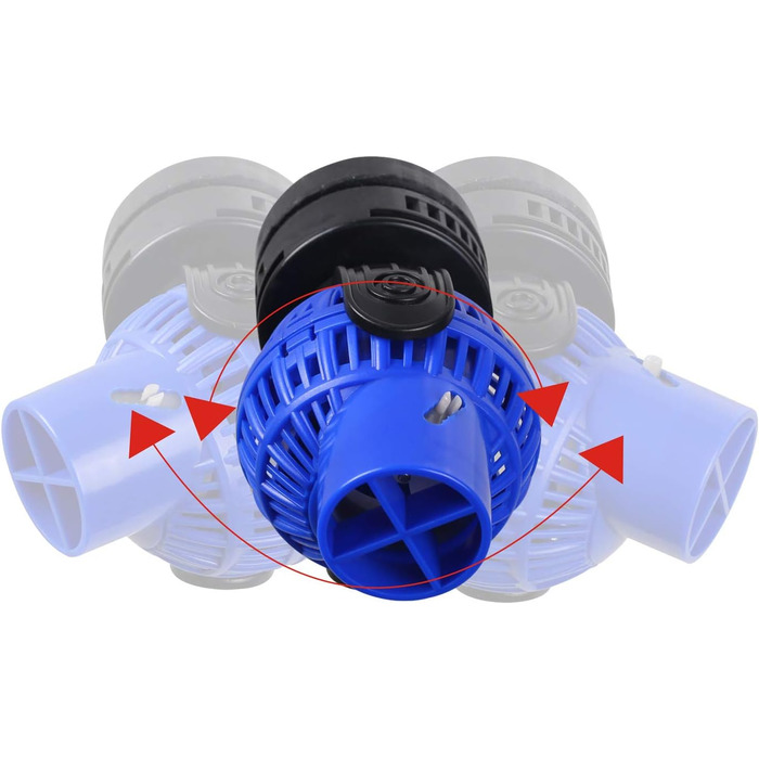 SunSun JVP-132 циркуляційна помпа для акваріума 8000 л/год, 12 Вт, з поворотною насадкою, магнітним кріпленням та регулятором потоку