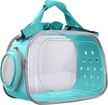 Транспортна переноска для собак та котів PETCUTE, складана та миюча, для подорожей літаком (Скай Блю)