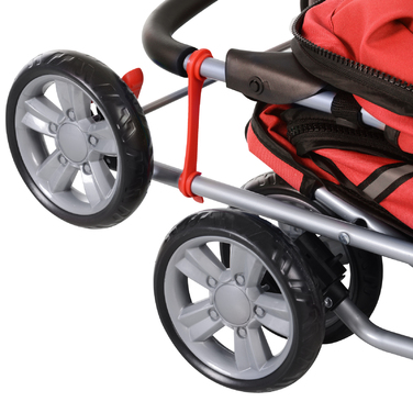 PawHut Dog Buggy Візок для собак червоного кольору, Коляска для собак Коляска Джоггер Причіп, легкий і складаний | Аосом
