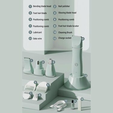 Набір для догляду за тваринами 4-в-1 Fafeicy: електрична машинка для стрижки, триммер та точилка для нігтів для дому