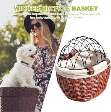 Кошик на велосипед для тварин: собака, кіт. Ручна робота, для перевезення іграшок, книг, овочів. З кріпленням на кермо