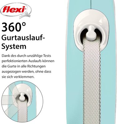 Рулетка для собак Flexi New Comfort, M, 5 м, блакитна