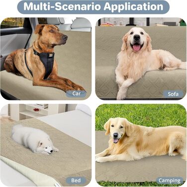 Водонепроникний килимок для собак, антиковзаюча підстилка для собак, захист дивану та ліжка, міцна підстилка для котів, захисний килимок, що можна прати, для дивану, ліжка, авто, у дорогу, хакі, 137x208 см