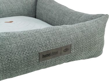 Торрікс Крісло-лежанка для собак Вівана 60x50 см блакитно-сіре, м'яке, з велюровим покриттям, для маленьких собак, з інтегрованим матрацом, антиковзаюча поверхня, м'яке та миється – 37540 L 60 x 50 x 16 см