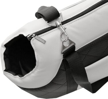 Сумка-переноска для собак та котів Boutique Zoo, чорно-біла (штучна шкіра), до 5 кг