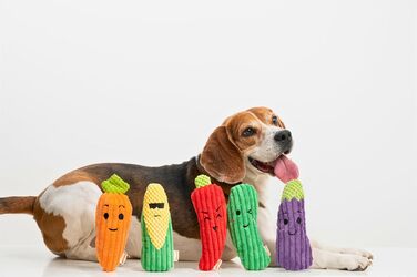Іграшка для собак Puffy Crew Veggie Bite Stick, 20,3 см, пискавка, для малих і середніх порід, 5-в-1