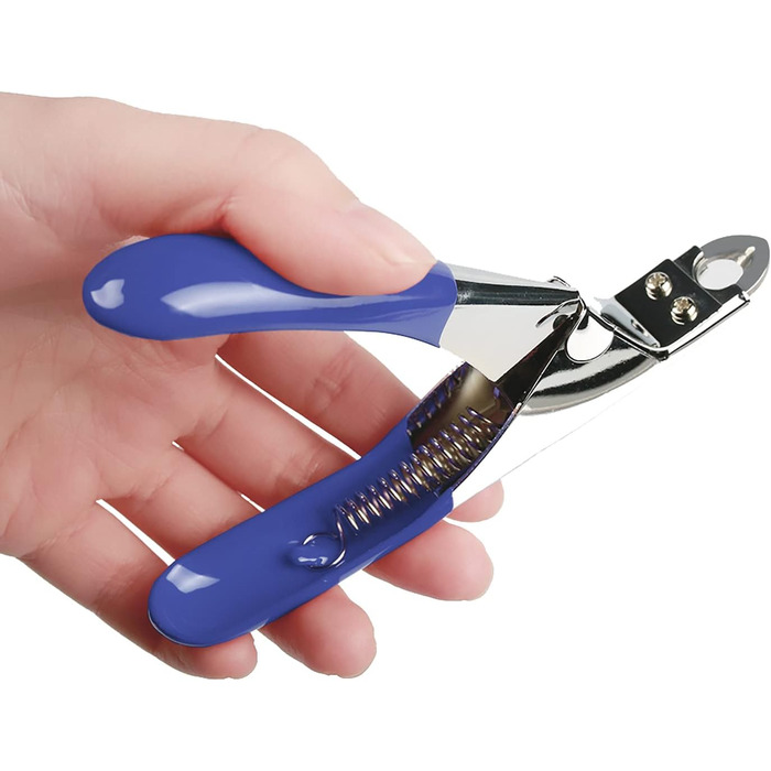 Професійні ножиці для грумінгу собак та котів, триммер для догляду за кігтями, з безкоштовною пилочкою, нержавіюча сталь, зручні ручки – для безпечного та професійного догляду, блакитні