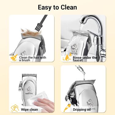 Професійний тример для стрижки шерсті собак з густим хутром: безшумний, потужний, бездротовий, акумуляторний, сріблясто-сірий