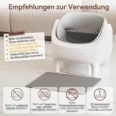 Автоматичний лоток для котів TRIUMPHKEY, XXL, з керуванням через додаток, самоочисний, для великих котів до 15 кг, 15 днів без очищення, підходить для кількох котів