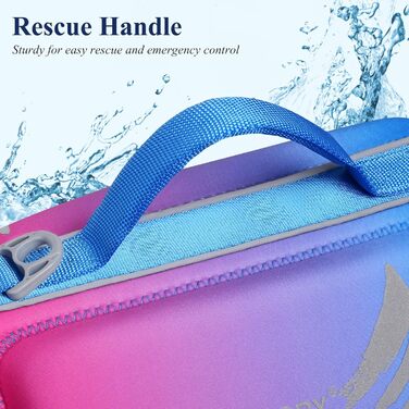 Жилет рятувальний для собак VIVAGLORY, жилет для плавання, S, рожево-блакитний (53-63см)